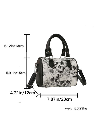 Style Punk Novelty Zipper Tote: Fashionable and Simple Bag for Women on the Go