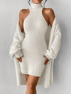 Chic Comfort: Drop Shoulder Duster Cardigan Sweater Dress