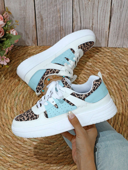 Elevate your everyday look with our Leopard Print Color Block Casual Student <a href="https://canaryhouze.com/collections/women-canvas-shoes" target="_blank" rel="noopener">Sneakers</a>. Featuring a trendy color block design and eye-catching leopard print, these sneakers will add a stylish touch to any outfit. Perfect for students on the go, step into style and stay comfortable all day long.