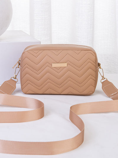 Vibrant Woven Mini Crossbody Bag: Stylish Quilted V-Shape Sling for Everyday Essentials