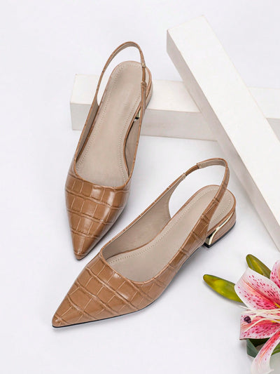 Chic and Comfortable: Pointed Toe Backless Pumps with Thick Heels