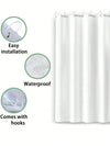 Polyester Gray Elephant Floral Flowerpot Waterproof Shower Curtain: Bathroom Window Decor