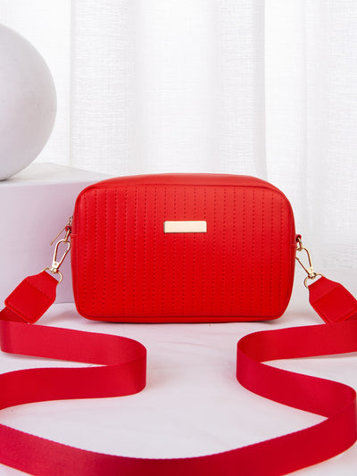 Vibrant Woven Mini Crossbody Bag: Stylish Quilted V-Shape Sling for Everyday Essentials