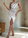 Printed Glory: Women's Strapless Bodycon Dress