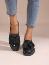 Chic and Comfortable Women's Black Loafers with Bow Detail