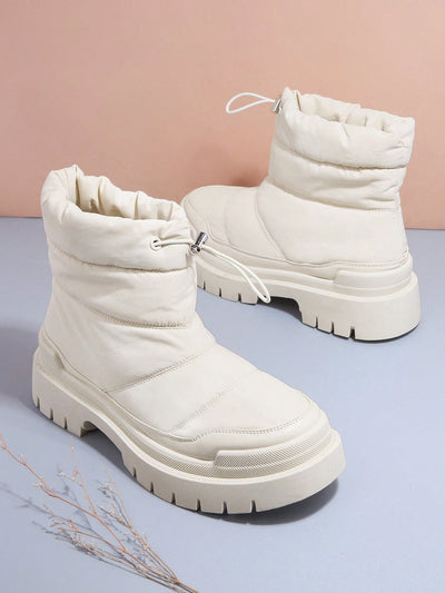 Stylish and Comfortable Footwear for Any Occasion with Street Style Drawstring Lug Sole Boots
