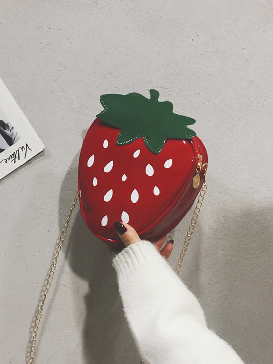 Unleash your little one's style with our Cartoon Strawberry Crossbody Bag! This fashionable and lightweight gift for girls features a cute strawberry design, perfect for any young trendsetter. Crafted with high-quality materials, it's durable and stylish. Treat your daughter to a fun and practical accessory she'll love!