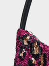 Leopard Chic: Beaded Zippered Handbag for Cocktail Parties