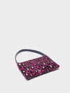 Leopard Chic: Beaded Zippered Handbag for Cocktail Parties