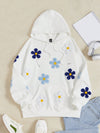 Cozy Floral Patched Hoodie with Kangaroo Pocket - A Must-Have for Easy, Everyday Style