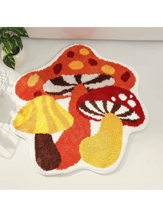 Enhance your bathroom experience with our Cozy Mushroom Girl Bathroom Mat. Made with soft and absorbent material, this mat ensures maximum comfort and functionality. The unique orange irregular shape adds a touch of charm to any bathroom. Invest in quality and style with our entrance mat.