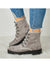 Stylish Women's Chunky Heel Combat Boots with Lace-Up Lug Sole