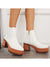 Stylish Women's Platform Chunky Heel Chelsea Ankle Boots with Elastic Lug Sole