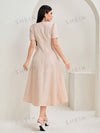 Elegant and Chic: Notched Neckline A-line Dress