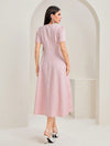 Elegant and Chic: Notched Neckline A-line Dress