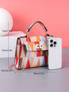 Trendy Graphic Print Chain Crossbody Mini Square Bag – Stylish Tote Handbag for Women in Multiple Colors