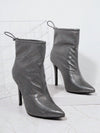 Shimmering Elegance: Metallic Pointy Toe Stiletto Heeled Boots