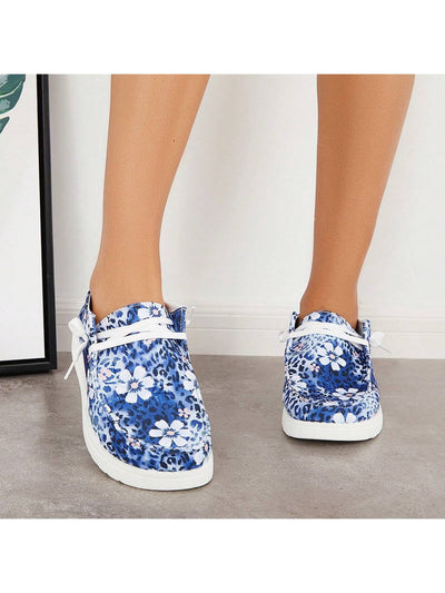Floral Print Flat Loafers: Stylish and Lightweight Walking Shoes