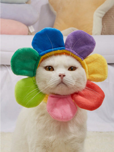 Dress up your furry friend with our Cartoon Sunflower Pet Hat! With its colorful and cute design, your pet will surely attract everyone's attention. Made from high-quality materials, this headwear is comfortable and durable. Give your pet a stylish look and protect them from the sun at the same time.