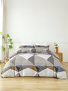 Cozy 3pc Bedding Set: Duvet Cover and 2 Pillowcases with Striped Graphic Pattern