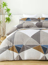 Striped Graphic 3-Piece Bedding Set with Chemical Fiber Brushing Technology(1*Duvet Cover   2*Pillowcases, Without Core)
