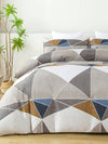 Cozy 3pc Bedding Set: Duvet Cover and 2 Pillowcases with Striped Graphic Pattern