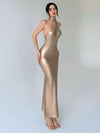 Women's Glossy Backless Prom Dress – Perfect for Valentine's Day and Special Events