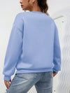 Heartfelt Comfort: Heart Print Drop Shoulder Sweatshirt