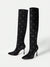Sparkle and Shine: Women's Glamorous Rhinestone Decorated High Heel Boots