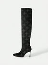 Sparkle and Shine: Women's Glamorous Rhinestone Decorated High Heel Boots