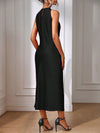 Elegant and Timeless: Classic Solid Color Keyhole Back Dress