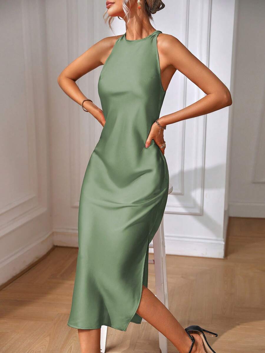 Detail view 14 of Chic Sleeveless Maxi Dress for Women - Elegant Long Dress by EMERY ROSE for dress styling
