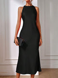 Close-up view 18 of Chic Sleeveless Maxi Dress for Women - Elegant Long Dress by EMERY ROSE for dress styling