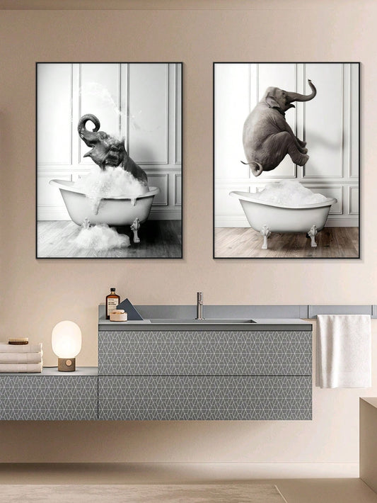 Elevate your bathroom decor with our Adorable Animal Bathtub Decor Set. Each print features a charming animal, adding a touch of creativity to your walls. Made from high-quality materials, these prints are durable and long-lasting. Create a fun and inviting atmosphere with these unique pieces.
