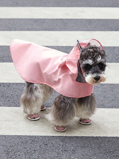 Adorable Printed Hooded Cape with Transparent Brim for Cats, Dogs, and Pigs