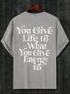 Embrace Your Style with the Ultra-Loose Men's Slogan Graphic T-Shirt