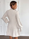 Chic and Cozy: Women's Lantern Sleeve Knit Sweater Dress