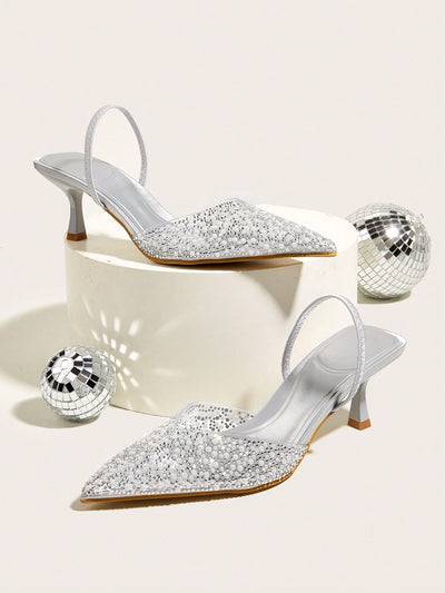 Sparkling Blue High Heel Sandals: Perfect for Weddings, Parties, and More