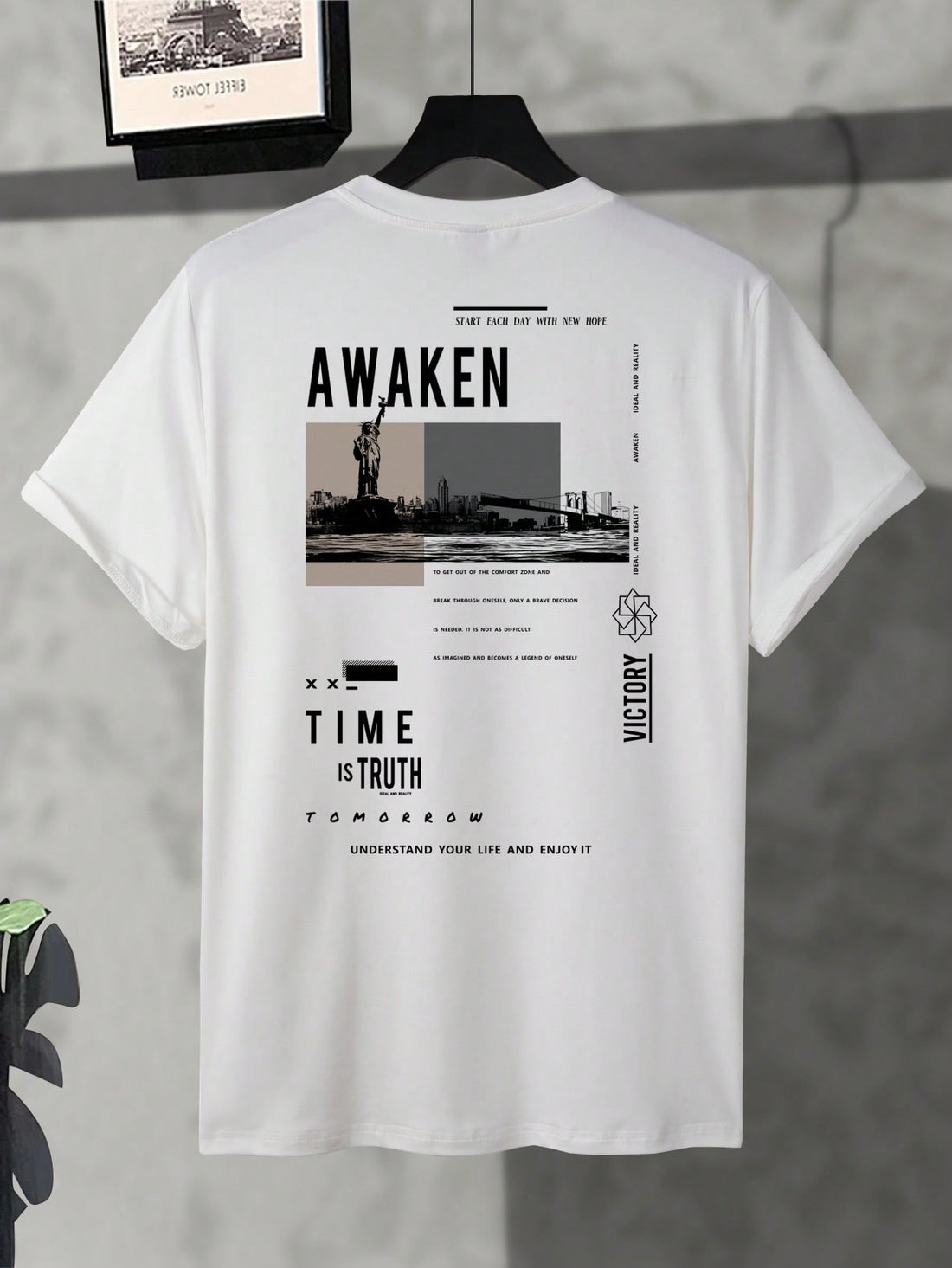 Elevate your casual style with our Slogan Graphic Tee, featuring a trendy drop shoulder design and short sleeves perfect for any outing. Embrace the playful side of fashion with our quirky and fun slogan, adding a humorous touch to your wardrobe. Make a statement without taking yourself too seriously.