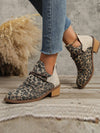 Leopard Chic: New Women's Motorcycle Boots with Mid Heels for Spring and Autumn