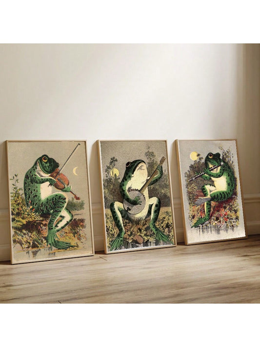 Elevate your home decor with our Funky Frog Print Trio - a vintage wall art set that will add a touch of whimsy and charm to any room. This set features three high-quality prints, perfect for creating a unique and playful atmosphere. Bring nature-inspired art into your space with our Funky Frog Print Trio.