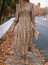 Chic Polka Dot Puff Sleeve Casual Dress for Effortless Autumn Style