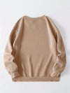 Cozy & Trendy: Letter Graphic Thermal-Lined Sweatshirt