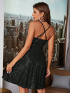 Sparkle and Shine: Dazzling Backless Sequin Party Dress