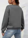 Heartfelt Comfort: Heart Print Drop Shoulder Sweatshirt