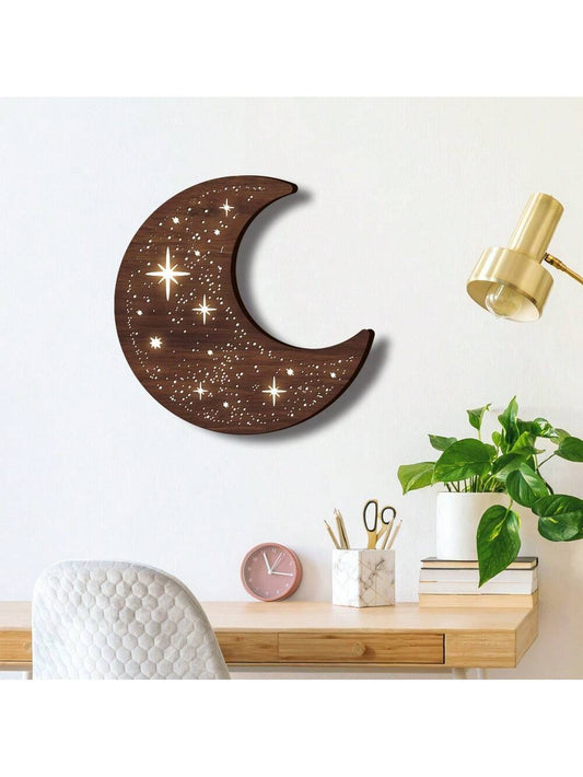 Elevate your home with the Retro Crafted Moon and Star LED Wall Decor Light. This unique wall light not only adds a touch of nostalgia with its retro design, but also creates a warm and inviting atmosphere with its warm white light effect. Crafted with precision, this light is a beautiful addition to any living space.