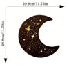 Retro Crafted Moon and Star LED Wall Decor Light: Enhance Your Living Space with Warm White Light Effect