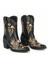 Step into style and comfort with our Western Charm Cowgirl Cowboy Boots. The classic embroidery design adds a touch of elegance to these durable and versatile boots. Perfect for any outfit, these boots are sure to become your go-to choice for any occasion. Make a statement with Western Charm.
