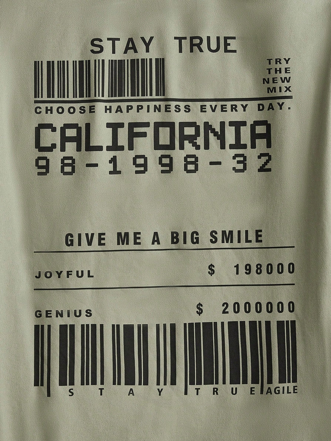 This stylish t-shirt boasts a bold slogan print, perfect for the fashion-forward modern man. With its eye-catching design, you'll be sure to make a statement with every wear. Made with quality materials, this t-shirt offers both comfort and style, making it a must-have addition to any wardrobe.