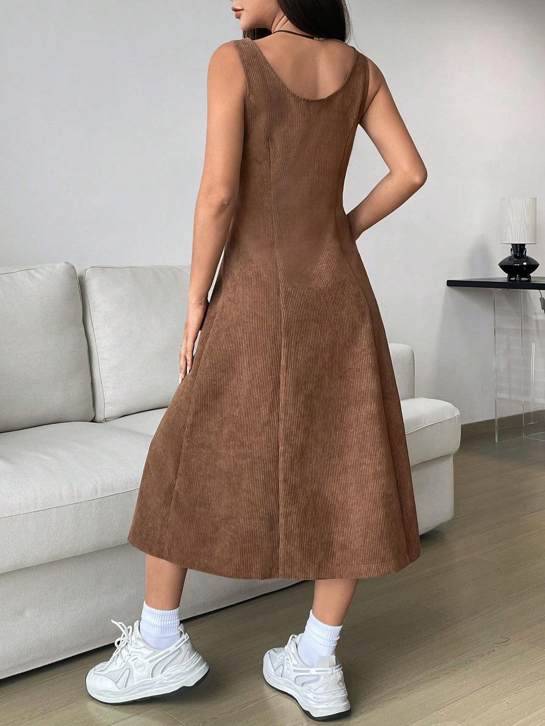Elevate your style with our Chic Corduroy Button-Front Dress. With effortless style and a button-front design, this dress is perfect for any occasion. The soft corduroy material adds a touch of luxury, while the chic design will make you stand out in any crowd. Elevate your wardrobe today.
